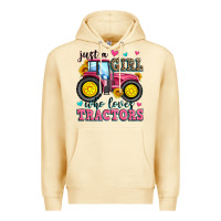 Pina Colada just a girl who loves tractors Premium Hoodie - Zillion Design Studio