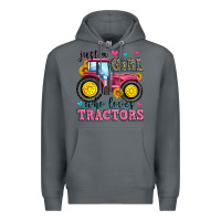 Rock just a girl who loves tractors Premium Hoodie - Zillion Design Studio