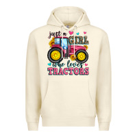 Sandshell just a girl who loves tractors Premium Hoodie - Zillion Design Studio