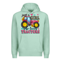 Seafoam just a girl who loves tractors Premium Hoodie - Zillion Design Studio