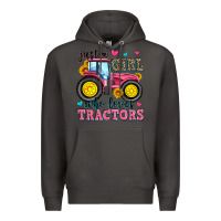 Smoke just a girl who loves tractors Premium Hoodie - Zillion Design Studio