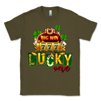Army Green St Patricks Lucky One Classic Tee - FaDigitalArtStudio