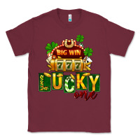 Burgundy St Patricks Lucky One Classic Tee - FaDigitalArtStudio