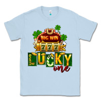 Dusty Blue St Patricks Lucky One Classic Tee - FaDigitalArtStudio
