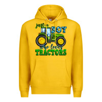 Lemon just a boy who loves tractors Premium Hoodie - Zillion Design Studio