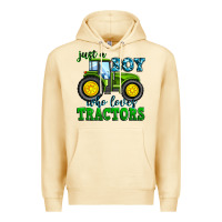 Pina Colada just a boy who loves tractors Premium Hoodie - Zillion Design Studio