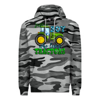 Slate Camo just a boy who loves tractors Premium Hoodie - Zillion Design Studio