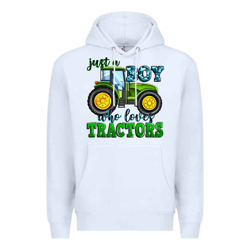 Just A Boy Who Loves Tractors Premium Hoodie by Zillion Design Studio | Teevron
