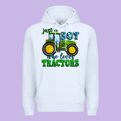 Just A Boy Who Loves Tractors Premium Hoodie Designed By Zillion Design Studio