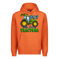Carrot just a boy who loves tractors Premium Hoodie - Zillion Design Studio