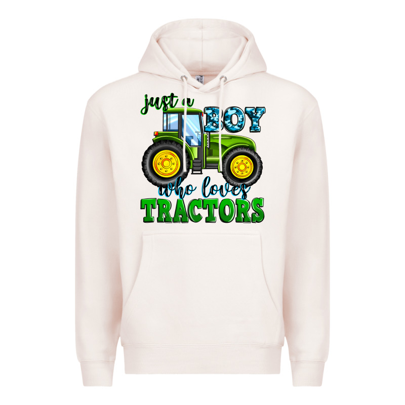 Just A Boy Who Loves Tractors Premium Hoodie by Zillion Design Studio | Teevron