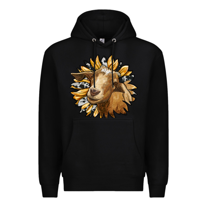 Sunflower With Goat Premium Hoodie by RanaPortraitStore | Teevron