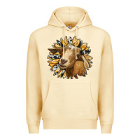 Pina Colada sunflower with goat Premium Hoodie - RanaPortraitStore