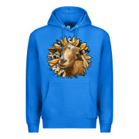 True Royal sunflower with goat Premium Hoodie - RanaPortraitStore