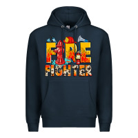 Navy firefighter Premium Hoodie - Zillion Design Studio