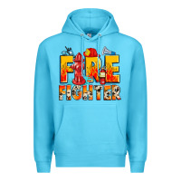 Ocean Blue firefighter Premium Hoodie - Zillion Design Studio