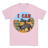 Bubblegum Pink i can dig it armadillo Classic Tee - BarkalooDesign
