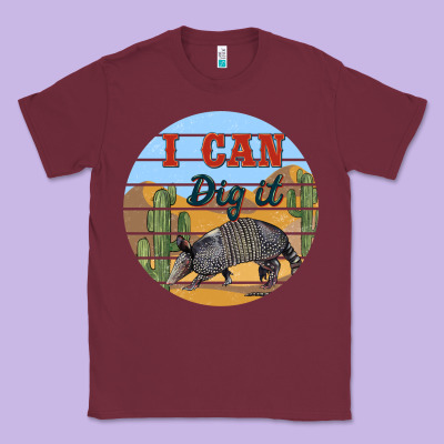 I Can Dig It Armadillo Classic Tee Designed By Barkaloodesign