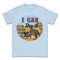 Dusty Blue i can dig it armadillo Classic Tee - BarkalooDesign