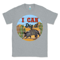 Heather Grey i can dig it armadillo Classic Tee - BarkalooDesign
