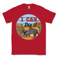 Red i can dig it armadillo Classic Tee - BarkalooDesign