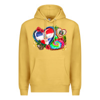Antique Gold western leopard  dominican republic  hearts Premium Hoodie - AdoDesignShop