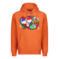 Carrot western leopard  dominican republic  hearts Premium Hoodie - AdoDesignShop