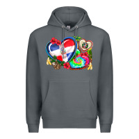 Rock western leopard  dominican republic  hearts Premium Hoodie - AdoDesignShop