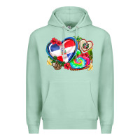 Seafoam western leopard  dominican republic  hearts Premium Hoodie - AdoDesignShop