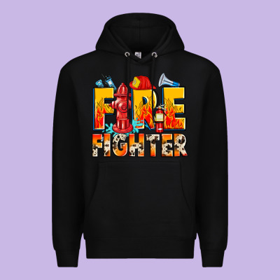 Firefighter Premium Hoodie Designed By Zillion Design Studio