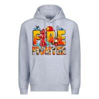Heather Grey firefighter Premium Hoodie - Zillion Design Studio