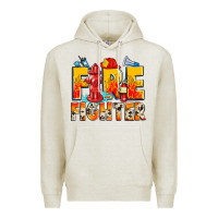 Oatmeal Heather firefighter Premium Hoodie - Zillion Design Studio