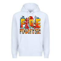White firefighter Premium Hoodie - Zillion Design Studio