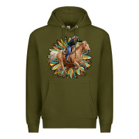 Army Green sunflower rodeo Premium Hoodie - RanaPortraitStore