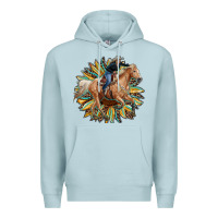 Blue Mist sunflower rodeo Premium Hoodie - RanaPortraitStore
