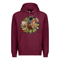 Burgundy sunflower rodeo Premium Hoodie - RanaPortraitStore