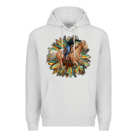 Dove Grey sunflower rodeo Premium Hoodie - RanaPortraitStore