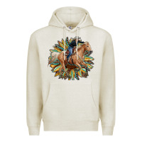 Oatmeal Heather sunflower rodeo Premium Hoodie - RanaPortraitStore