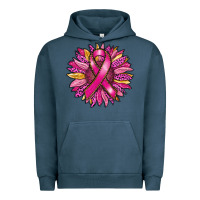 Pigment Midnight Navy breast cancer sunflower Urban Hoodie - RanaPortraitStore