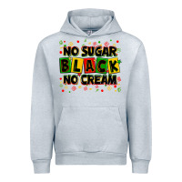 Heather Grey no sugar no cream black Urban Hoodie - Zillion Design Studio