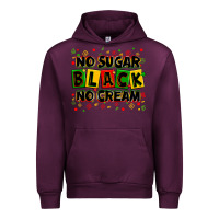 Mauve Wine no sugar no cream black Urban Hoodie - Zillion Design Studio