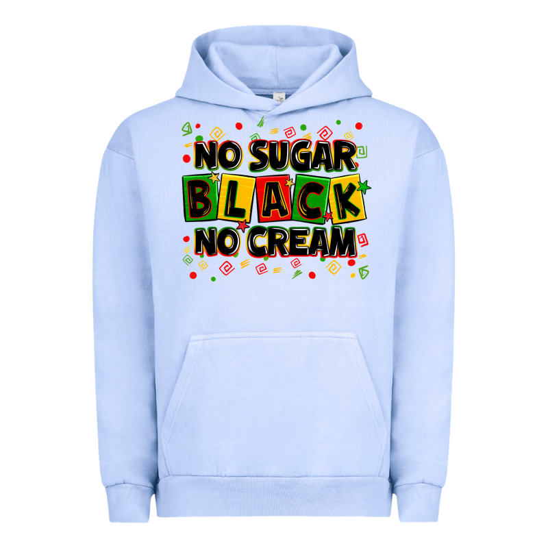 No Sugar No Cream Black Urban Hoodie by Zillion Design Studio | Teevron