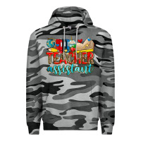 Slate Camo teacher assistant Premium Hoodie - Zillion Design Studio