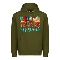 Army Green teacher assistant Premium Hoodie - Zillion Design Studio