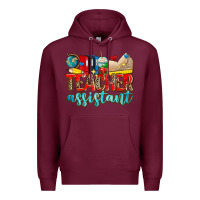 Burgundy teacher assistant Premium Hoodie - Zillion Design Studio