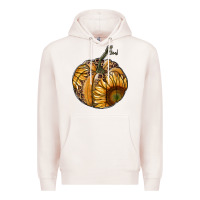 Pale Pink sunflower pumpkin Premium Hoodie - RanaPortraitStore