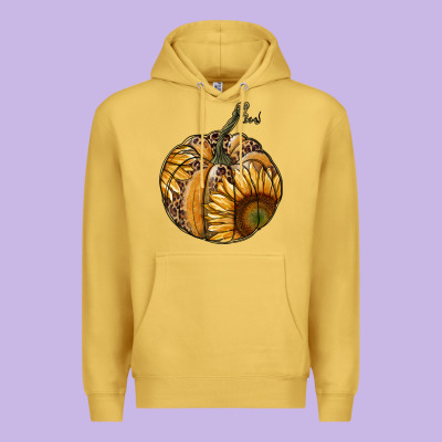 Sunflower Pumpkin Premium Hoodie Designed By Ranaportraitstore