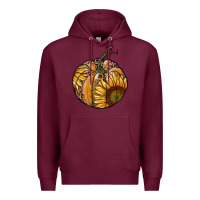 Burgundy sunflower pumpkin Premium Hoodie - RanaPortraitStore