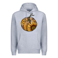 Heather Grey sunflower pumpkin Premium Hoodie - RanaPortraitStore