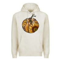 Oatmeal Heather sunflower pumpkin Premium Hoodie - RanaPortraitStore
